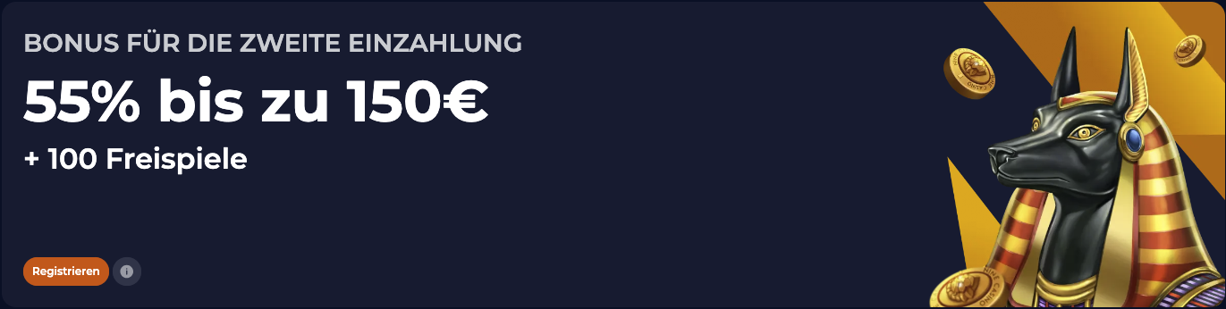 Nine Casino BONUS FÜR DIE ZWEITE EINZAHLUNG